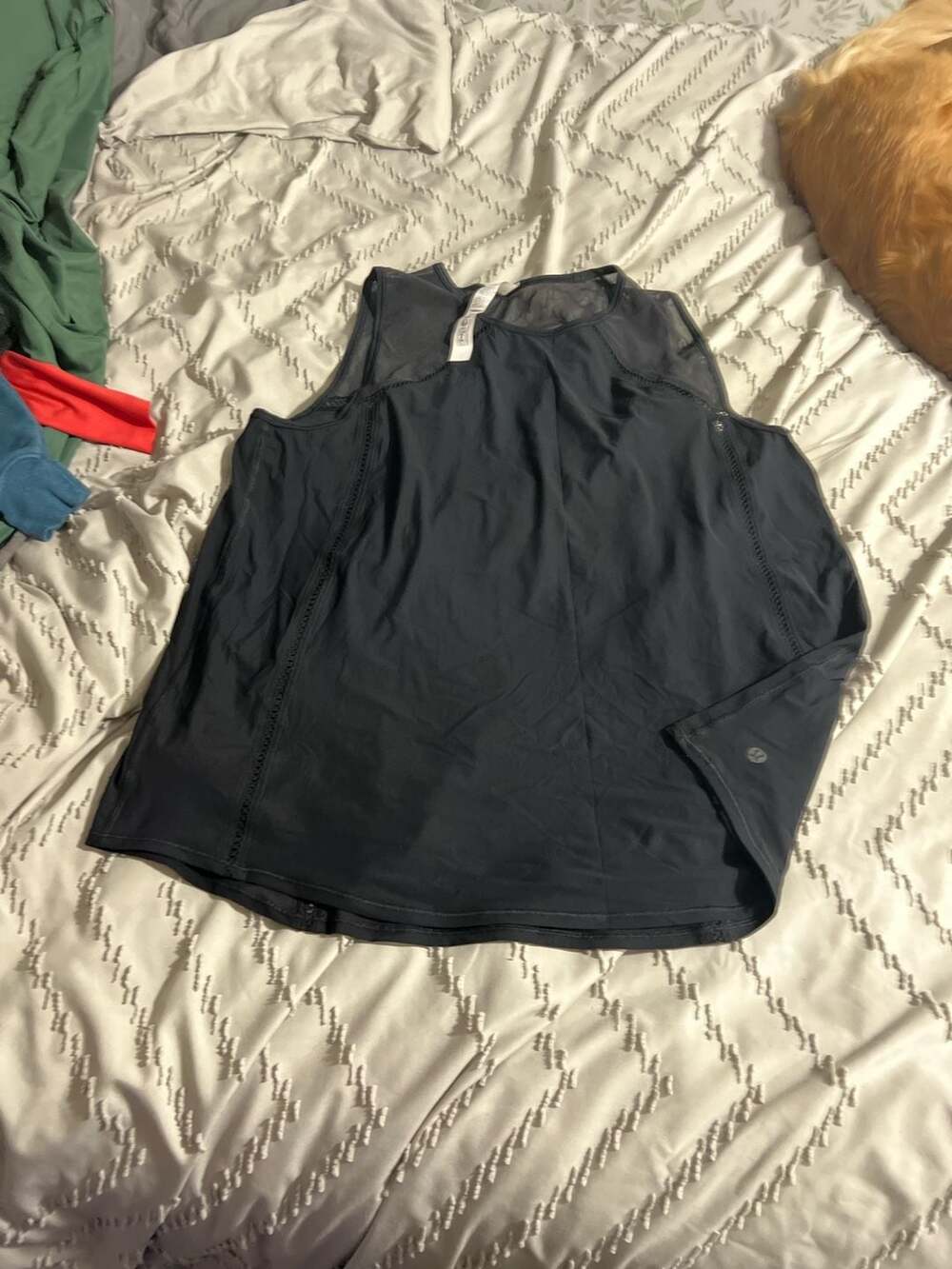 lululemon Sculpt Tank High Neck Top with Mesh Detail Size 14